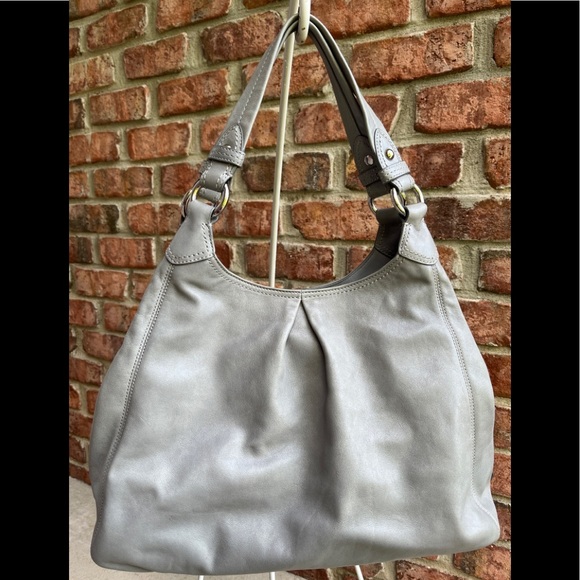 Coach Maggie Gray Leather Hobo Shoulder Bag Handbag Large Dustbag - Picture 3 of 12
